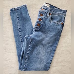 Madewell Womens Size 25 High Rise Skinny Crop Jeans